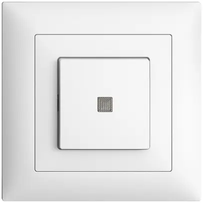 Pulsante luminoso INC EDIZIOdue A-R/1P bianco, c.lente.LED.88×88mm 