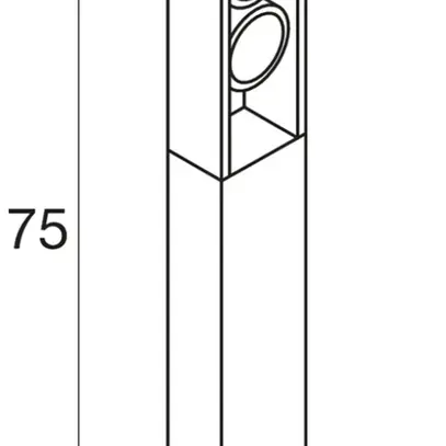 Luminaire bollard LED SLV ESKINA FRAME 75 FL 27W 3000/4000K 2200lm IP65 anthra. 