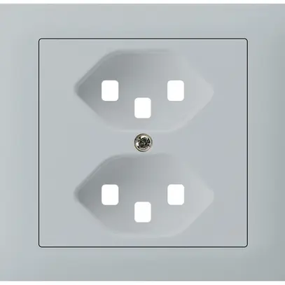 Kit frontal INC Hager kallysto pour prise G3 2×T23 cadre enfichable gris clair 