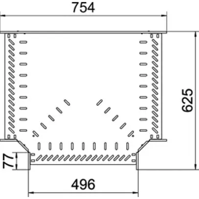 Pezzo a T BET RT 110×500mm acciaio zincato a nastro 