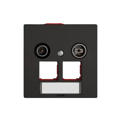 Prise multimédia TV-R EDIZIO.liv SNAPFIX® EASYNET p.2×RJ45 S-One 11dB no 