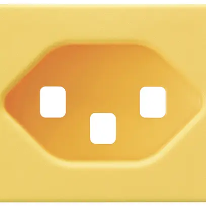 Pièce frontale Hager 1×type 23 FLF jaune 