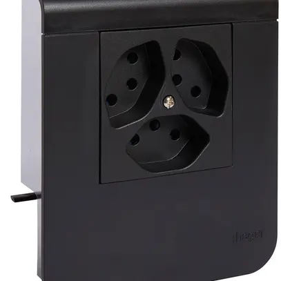 Supporto d'apparecchio Hager per SL20055 nero, 3×T13 