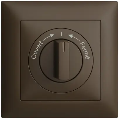 Kit frontal EDIZIOdue Ouvert->I<-Fermé coffee 88×88mm pour contact pivotant 
