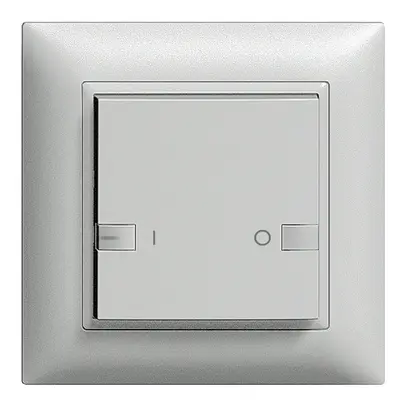 Poussoir ENC ZEP 1c/1t ON-OFF avec LED EDIZIOdue silver 