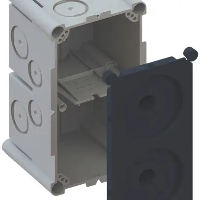 Boîtier ENC AGRO 2×1 650°C avec couvercle de protection, M20/25, gris 
