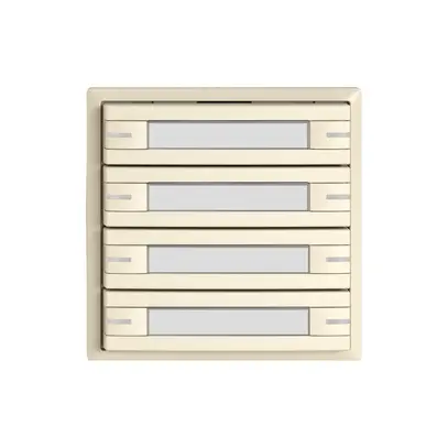 Poussoir KNX RGB EDIZIO.liv SNAPFIX® capteur temp.RGB-LED étiqu.8×com.1T cr 