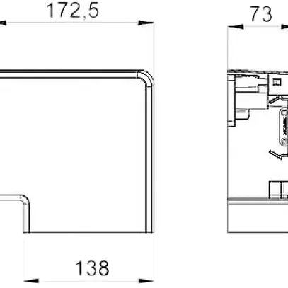 Flachwinkel Bettermann GK-FH 70×130mm PC/ABS fallend/steigend reinweiss 