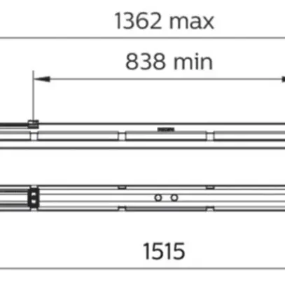 LED-Nassraumleuchte CoreLine WT120C G2 SEN 26W 3400lm 840 IP65 1515mm gu 