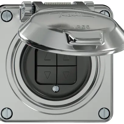 Interruttore tapparelle ELEMENT 1P 4 tasti c.coperchio alluminio 