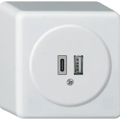 Prise de charge USB AP basico 18W PD 1×type A 1×type C blanc 