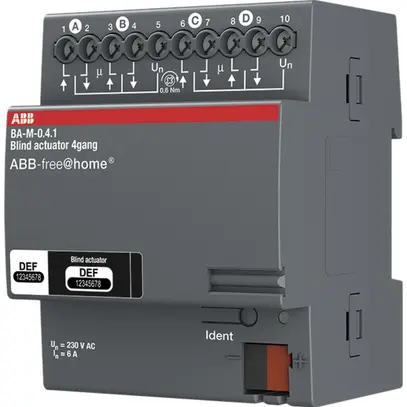 Attuatore per tappar.AMD ABB free@home, 4UM, 4×, grigio 
