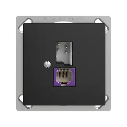 Prise INC T+T 6P/1×RJ45 DSL-à large bande EDIZIOdue noir 