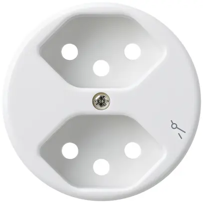 Disco frontale 2×tipo 13/1 bianco basico con protezione bambini 