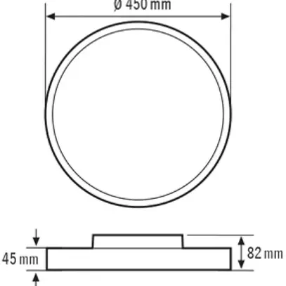 LED-Decken-/Wandleuchte ESYLUX SVENJA CL 450, 30W 3000K 3300lm DALI-2 