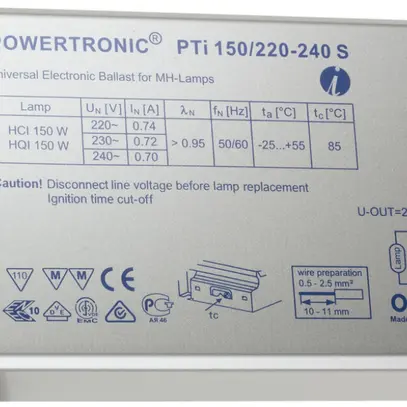 Ballast Powertronic 1×150/220…240V S 