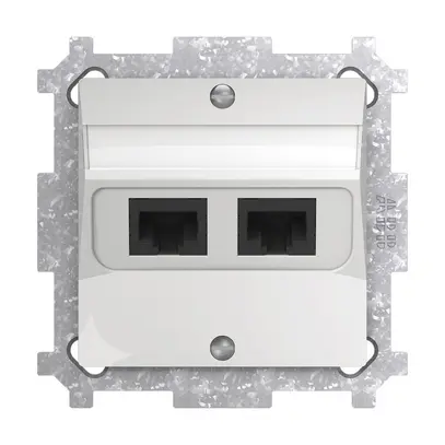 Scatola di raccordo INC SIDUS 2×RJ45 bianco lucido 