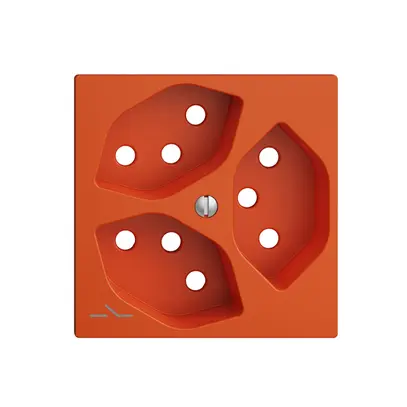 Plaque frontale 3×T13,S EDIZIOdue orange 