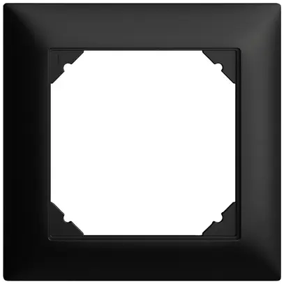 Telaio di copertura EDIZIOdue 1×1 nero 
