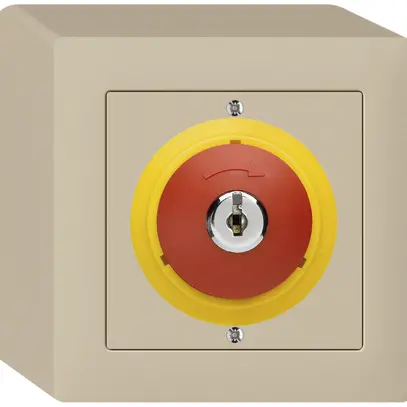 Contact pivotant à clé AP kallysto ARRÊT D'URGENCE beige 