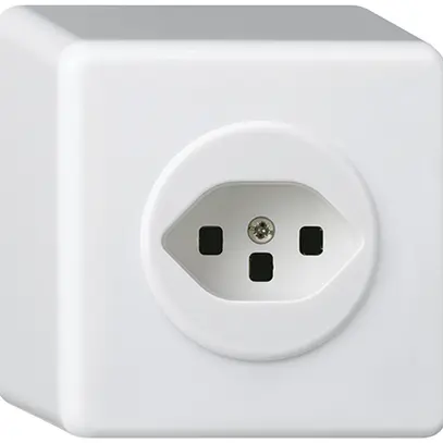 Prise AP basico type 23 blanc bornes à enf. 