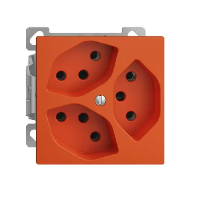 Prise AP EDIZIOdue 3×T13 orange intérieur pour combinaison 