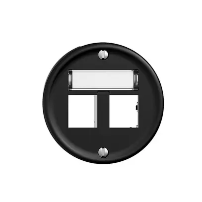 Kit montaggio ENC Sdue Q, uscita dritta 2×RJ45 freenet nero 