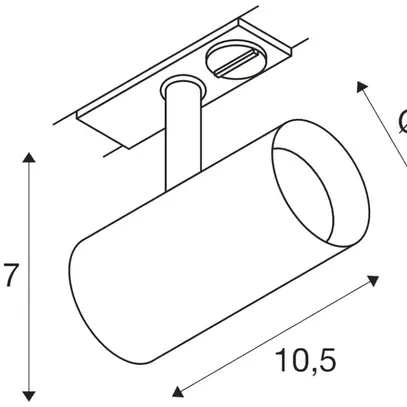 Projecteur LED SLV NOBLO SPOT PHASE 6W 740lm 927 32° VAR 1ph Ø50mm blanc 