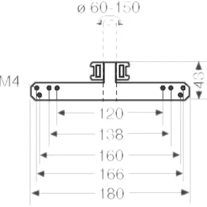 Kit de fixation Hensel KV MB 9 pour fixation de boîtier extérieure 