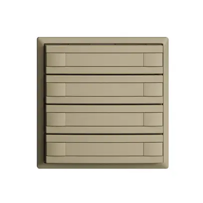Pulsante KNX RGB EDUE, 250mW, s.LED, c.inserto carta, 8×pulsan., com.1×tasto, sa 