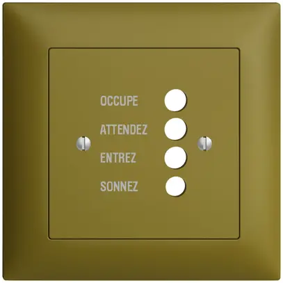 Kit frontal ENC EDIZIOdue olive 88×88 pour station de porte 1334.F 
