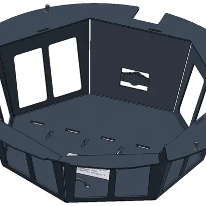 Scatola Woertz per DAK 8857/8861 12 FLF verticale vuoto 