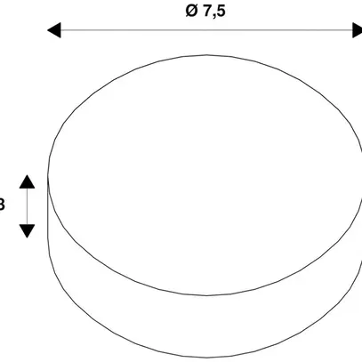 Lentille de mise au point SLV ENOLA M asymétrique Ø75mm acier noir 