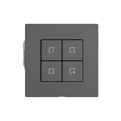 Poussoir scènes EDIZIO.liv Wiser SNAPFIX® 4 scènes 4 touches WLAN grf 