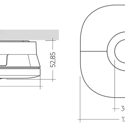 Lampada d'emergenza LED Tridonic R2A BASIC 3W 1h attesa tasto di controllo nero 