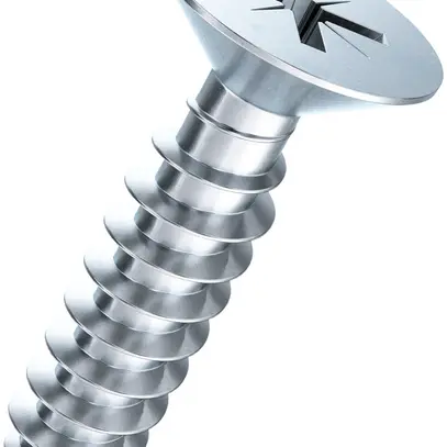 Vis à tôle tête frai.3.5×25mm Pozidriv, DIN 7982 C6, zing. 