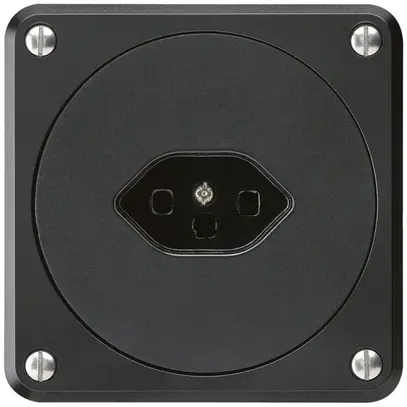 Presa INC robusto tipo 23 nero senza copercchio per combinazione 