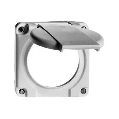 Couvercle avec clapet blanc découpe 58mm 
