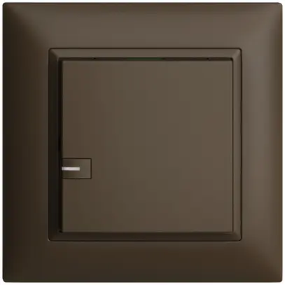 Poussoir ENC KNX 1× EDIZIOdue coffee RGB avec LED 