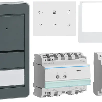 Kit audio elcom.home p.1appartamento postazione interna bianco/esterna antracite 