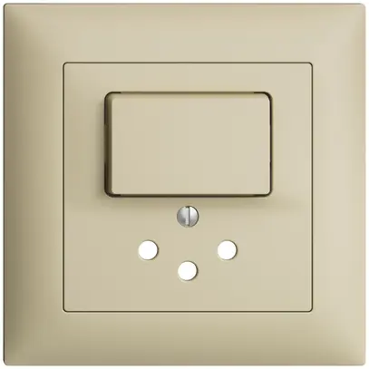UP-Frontset, EDIZIOdue vanille 88×88mm für KK mit 1 Taste+T12 