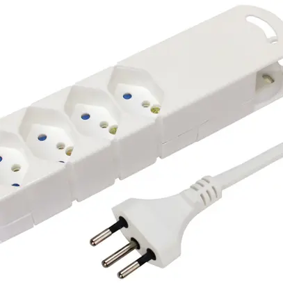 Presa multipla STEBA VARIABL 4×T13 senza interruttore 3m bianco 