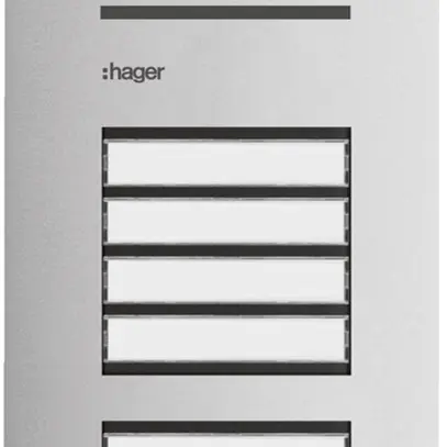 Postazione audio esterna Hager elcom.one 2-fili per 8appartamenti ac-pr 