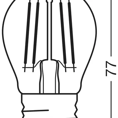 Lampada LED LEDVANCE CLAS P E27 5.5W 806lm 2700K Ø45×77mm chiaro 