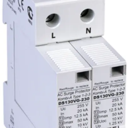 Parafoudre Flury DS 130VGS-230 type 1+2+3, 2-pôles 