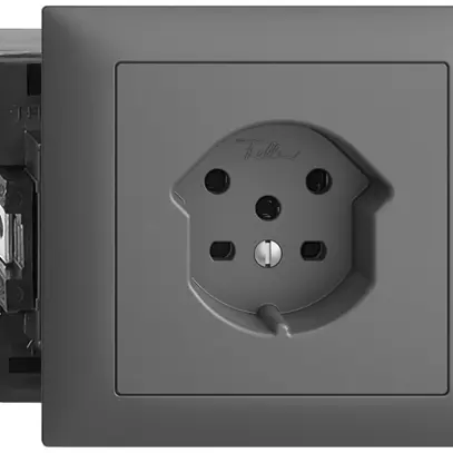 EB-Steckdose EDIZIOdue T15 dunkelgrau 49…69mm 