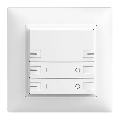 Kit frontal ENC EDIZIOdue zepAIR ON/OFF 2C sans marquage avec LED blanc 