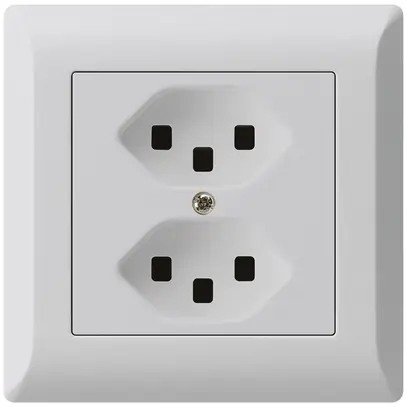 Prise ENC kallysto.line 2×T23 gris clair avec bornes enfichables 