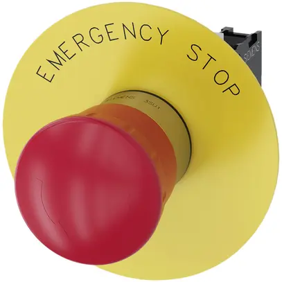 Poussoir Siemens SIRIUS ACT ISO support+plaquette EN 1O dév.tourn. Ø40mm ro m-br 