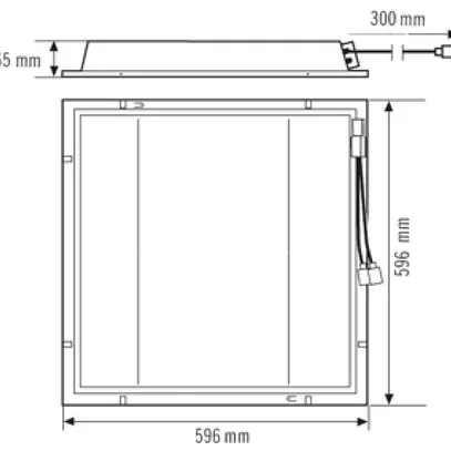Plafonnier encastré LED ESYLUX CELINE-2 PNL 600 DDP TR 4400 840 IP20 DALI ELC 